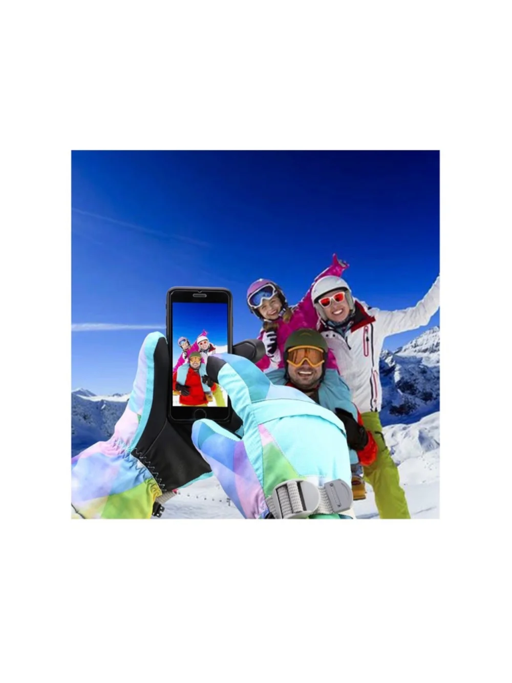 NEW Ski Unisex Waterproof Thermal Winter Snow Gloves Touchscreen Pocket L